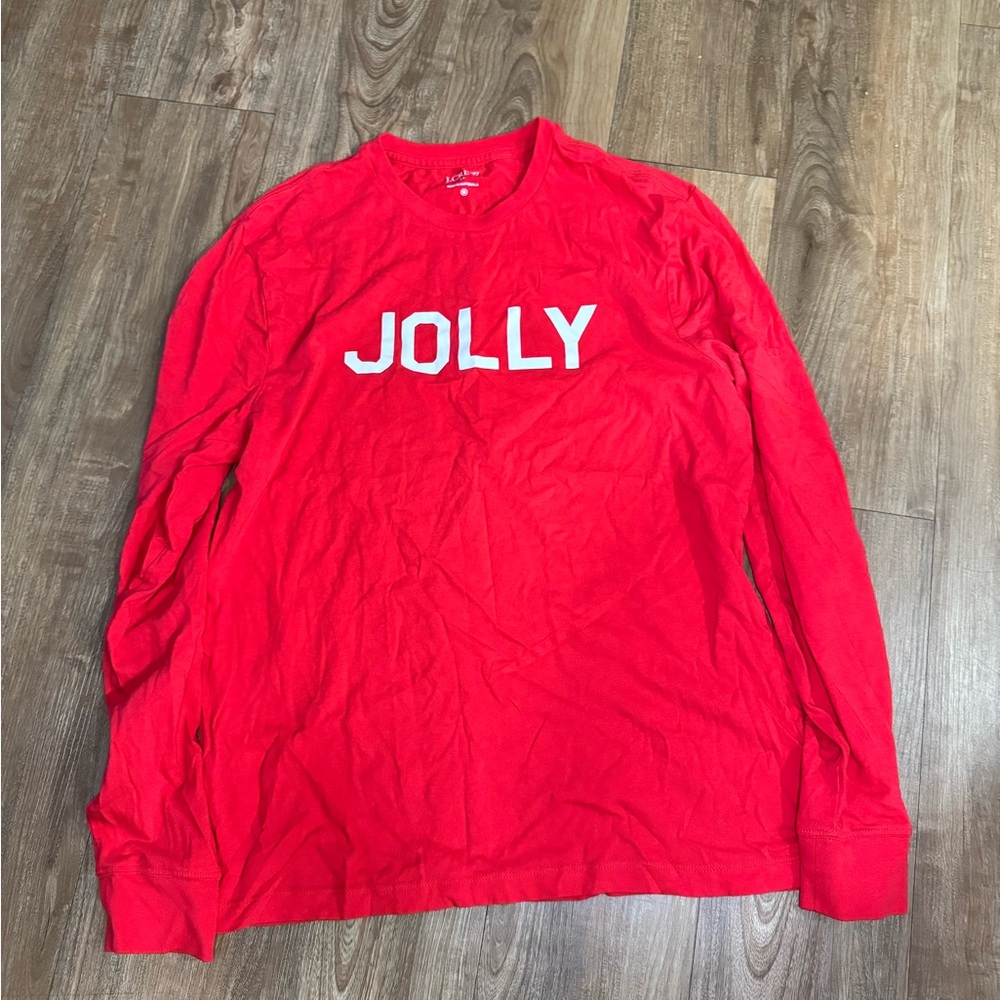 Red 'Jolly' Long Sleeve Shirt